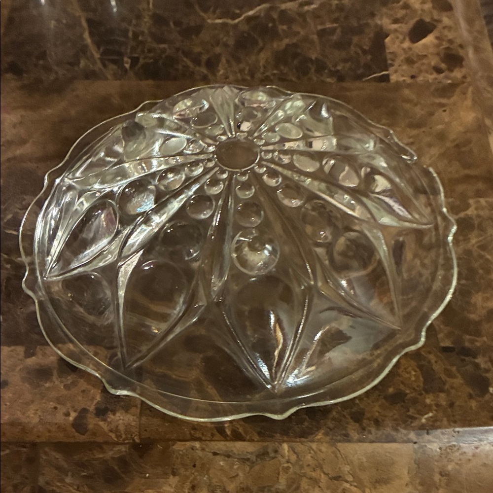 Elegant Clear Glass Decorative Bowl - Picture 3 of 4